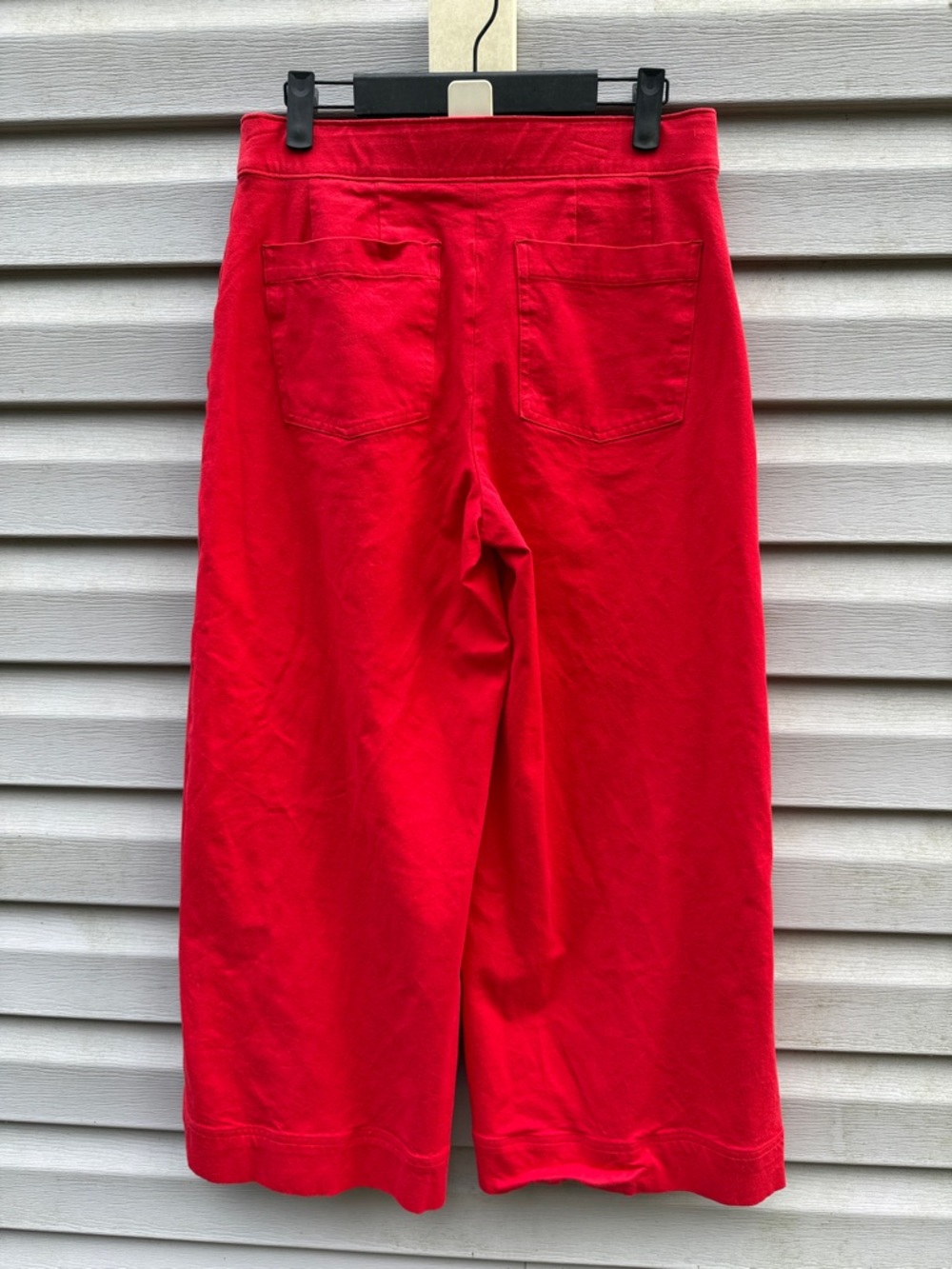Spanx | On-the-Go Cropped Wide Leg Red Pants size Medium - Picture 3 of 6